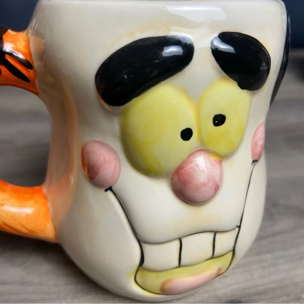 Royal Norfolk Vintage Halloween Ghost ceramic coffee mug,‎ With Black Spider